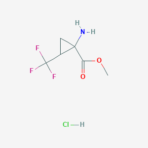 Methyl 1-amino-2-(trifluoromethyl)cyclopropane-1-carboxylate hydrochloride