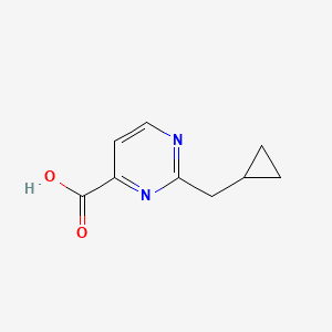 molecular formula C9H10N2O2 B13162558 2-(Cyclopropylmethyl)pyrimidine-4-carboxylic acid 