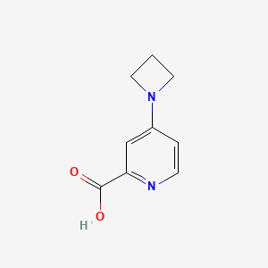 molecular formula C9H10N2O2 B13162562 4-(Azetidin-1-yl)pyridine-2-carboxylic acid 