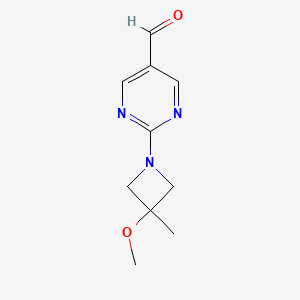 2-(3-Methoxy-3-methylazetidin-1-yl)pyrimidine-5-carbaldehyde