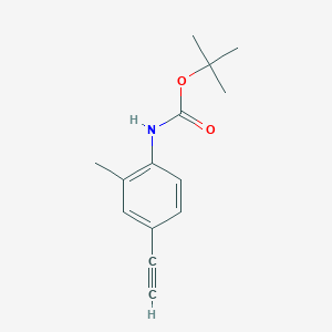 molecular formula C14H17NO2 B13162596 tert-Butyl (4-ethynyl-2-methylphenyl)carbamate 