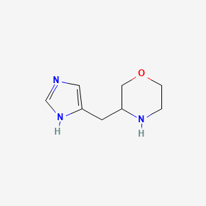 molecular formula C8H13N3O B13162603 3-((1H-Imidazol-4-yl)methyl)morpholine 