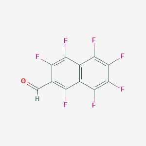 molecular formula C11HF7O B1316262 1,3,4,5,6,7,8-七氟-2-萘甲醛 CAS No. 52158-48-2