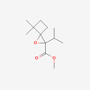 molecular formula C12H20O3 B13162624 Methyl 4,4-dimethyl-2-(propan-2-yl)-1-oxaspiro[2.3]hexane-2-carboxylate 