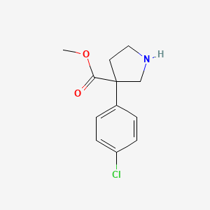 Methyl 3-(4-chlorophenyl)pyrrolidine-3-carboxylate