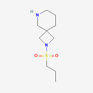 molecular formula C10H20N2O2S B13162644 2-(Propane-1-sulfonyl)-2,6-diazaspiro[3.5]nonane 