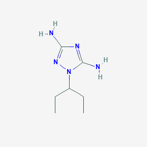 molecular formula C7H15N5 B13162674 5-Imino-1-(pentan-3-yl)-2,5-dihydro-1H-1,2,4-triazol-3-amine CAS No. 1334146-90-5