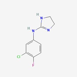 molecular formula C9H9ClFN3 B13162698 N-(3-chloro-4-fluorophenyl)-4,5-dihydro-1H-imidazol-2-amine 