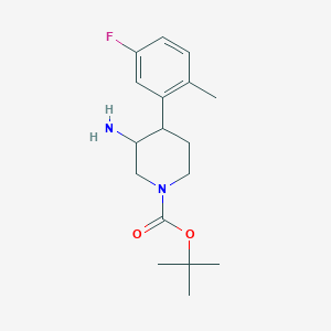 Tert-butyl 3-amino-4-(5-fluoro-2-methylphenyl)piperidine-1-carboxylate