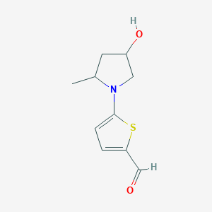 5-(4-Hydroxy-2-methylpyrrolidin-1-yl)thiophene-2-carbaldehyde