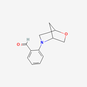 molecular formula C12H13NO2 B13162743 2-{2-Oxa-5-azabicyclo[2.2.1]heptan-5-yl}benzaldehyde 