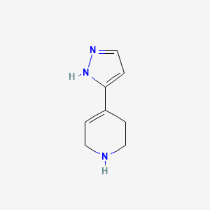 molecular formula C8H11N3 B13162755 4-(1H-Pyrazol-3-yl)-1,2,3,6-tetrahydropyridine 