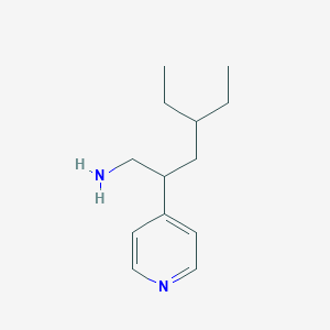 4-Ethyl-2-(pyridin-4-yl)hexan-1-amine