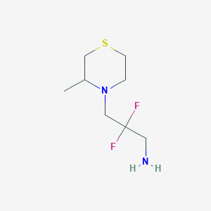 2,2-Difluoro-3-(3-methylthiomorpholin-4-yl)propan-1-amine