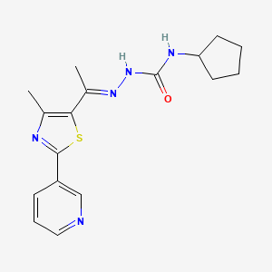 3-Cyclopentyl-1-({1-[4-methyl-2-(pyridin-3-yl)-1,3-thiazol-5-yl]ethylidene}amino)urea