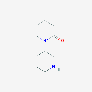 molecular formula C10H18N2O B13162867 1-(Piperidin-3-yl)piperidin-2-one 