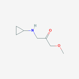 molecular formula C7H13NO2 B13162901 1-(Cyclopropylamino)-3-methoxypropan-2-one 