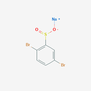 molecular formula C6H3Br2NaO2S B13162908 2,5-Dibromobenzenesulfinic acid sodium salt 