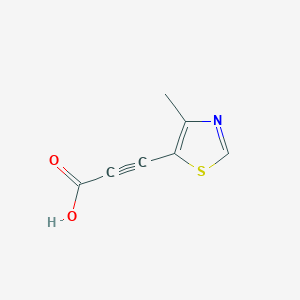 molecular formula C7H5NO2S B13162930 3-(4-Methyl-1,3-thiazol-5-yl)prop-2-ynoic acid 