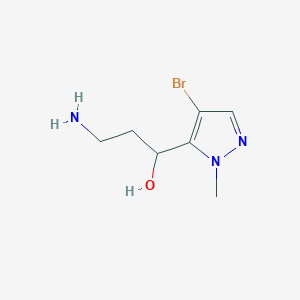 3-Amino-1-(4-bromo-1-methyl-1H-pyrazol-5-yl)propan-1-ol