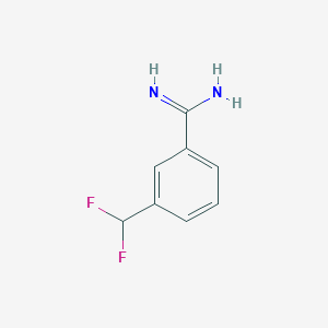 molecular formula C8H8F2N2 B13162977 3-(Difluoromethyl)benzene-1-carboximidamide 