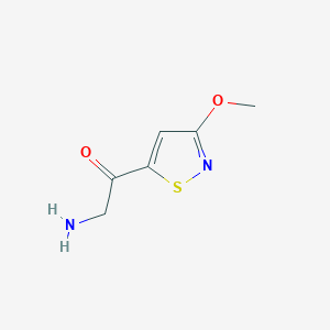 molecular formula C6H8N2O2S B13162985 2-Amino-1-(3-methoxy-1,2-thiazol-5-yl)ethan-1-one 