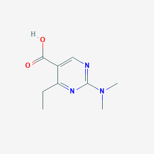 molecular formula C9H13N3O2 B13162993 2-(Dimethylamino)-4-ethylpyrimidine-5-carboxylic acid 