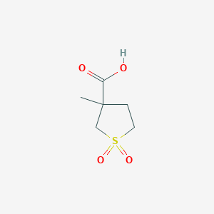 molecular formula C6H10O4S B13162995 3-methyl-1,1-dioxothiolane-3-carboxylic acid 