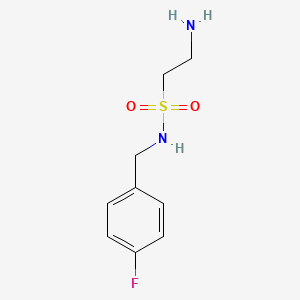 2-Amino-N-[(4-fluorophenyl)methyl]ethane-1-sulfonamide