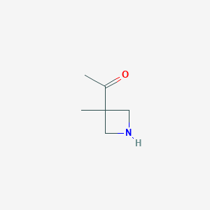 molecular formula C6H11NO B13163035 1-(3-Methylazetidin-3-yl)ethan-1-one 