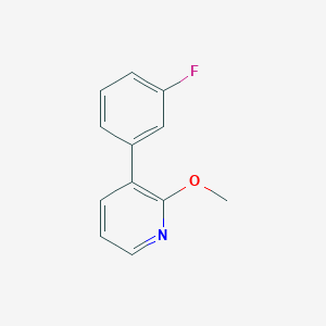 molecular formula C12H10FNO B13163050 3-(3-Fluorophenyl)-2-methoxypyridine 