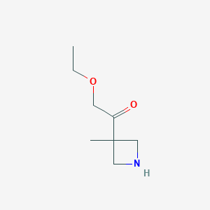 molecular formula C8H15NO2 B13163065 2-Ethoxy-1-(3-methylazetidin-3-yl)ethan-1-one 