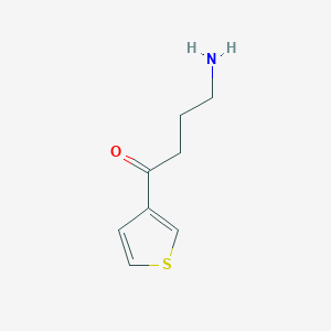 molecular formula C8H11NOS B13163074 4-Amino-1-(thiophen-3-yl)butan-1-one 