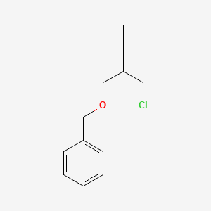 molecular formula C14H21ClO B13163092 {[2-(Chloromethyl)-3,3-dimethylbutoxy]methyl}benzene 