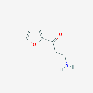 molecular formula C7H9NO2 B13163115 3-Amino-1-(furan-2-yl)propan-1-one 