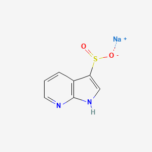 molecular formula C7H5N2NaO2S B13163121 Sodium 1H-pyrrolo[2,3-b]pyridine-3-sulfinate 