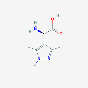 (2R)-2-amino-2-(trimethyl-1H-pyrazol-4-yl)acetic acid