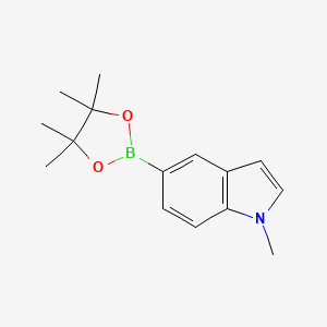 molecular formula C15H20BNO2 B1316317 1-甲基-5-(4,4,5,5-四甲基-1,3,2-二氧杂硼环丁烷-2-基)-1H-吲哚 CAS No. 837392-62-8