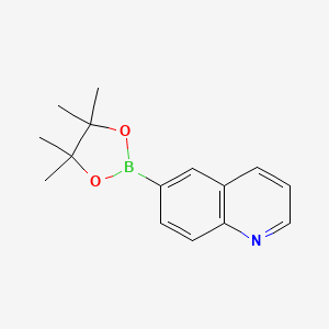 molecular formula C15H18BNO2 B1316318 6-(4,4,5,5-四甲基-1,3,2-二氧杂硼烷-2-基)喹啉 CAS No. 406463-06-7