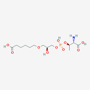 B131632 1-O-(5'-Carboxypentyl)glycero-3-phosphothreonine CAS No. 158059-97-3