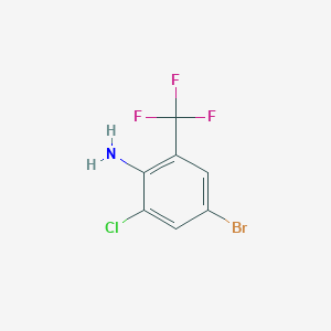 molecular formula C7H4BrClF3N B1316322 4-Bromo-2-chloro-6-(trifluoromethyl)aniline CAS No. 870703-71-2