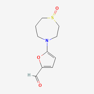 5-(1-Oxo-1lambda4,4-thiazepan-4-yl)furan-2-carbaldehyde