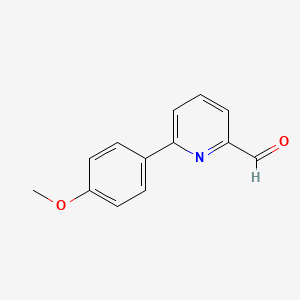 molecular formula C13H11NO2 B1316324 6-(4-甲氧基苯基)吡啶-2-甲醛 CAS No. 502925-47-5