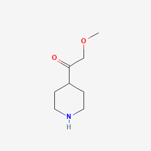 molecular formula C8H15NO2 B13163253 2-Methoxy-1-(piperidin-4-yl)ethan-1-one 