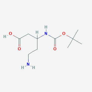 5-Amino-3-([(tert-butoxy)carbonyl]amino)pentanoicacid