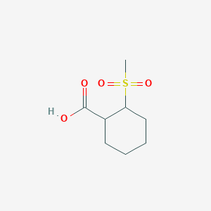 molecular formula C8H14O4S B13163262 2-Methanesulfonylcyclohexane-1-carboxylic acid 