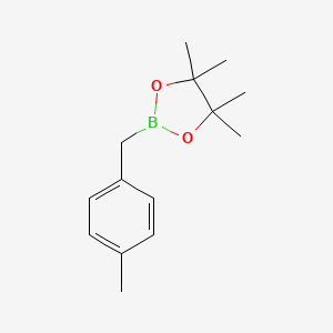 molecular formula C14H21BO2 B1316327 4,4,5,5-四甲基-2-(4-甲基苄基)-1,3,2-二氧杂硼环丁烷 CAS No. 356570-52-0