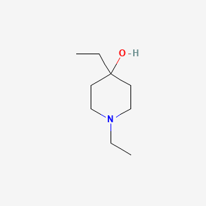 molecular formula C9H19NO B13163301 1,4-Diethyl-4-piperidinol 