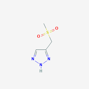 molecular formula C4H7N3O2S B13163326 4-(Methanesulfonylmethyl)-2H-1,2,3-triazole 