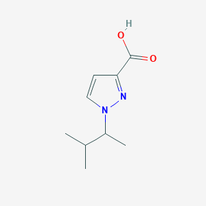 molecular formula C9H14N2O2 B13163358 1-(3-methylbutan-2-yl)-1H-pyrazole-3-carboxylic acid 